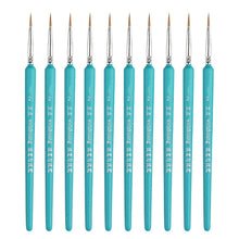 Load image into Gallery viewer, WeiZhuang Hook Line Pen Painting Hand-painted Watercolor Wolf Mint Hook Line Pen Painting Stroke Thin Line Brush, 10 PCS 00000 Dark Blue, 10 PCS 000 Dark Blue, 10 PCS 00 Dark Blue, 10 PCS 0 Dark Blue, 10 PCS 1 Dark Blue, 10 PCS 2 Dark Blue             ...
