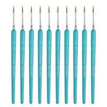 Load image into Gallery viewer, WeiZhuang Hook Line Pen Painting Hand-painted Watercolor Wolf Mint Hook Line Pen Painting Stroke Thin Line Brush, 10 PCS 00000 Dark Blue, 10 PCS 000 Dark Blue, 10 PCS 00 Dark Blue, 10 PCS 0 Dark Blue, 10 PCS 1 Dark Blue, 10 PCS 2 Dark Blue             ...