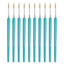Load image into Gallery viewer, WeiZhuang Hook Line Pen Painting Hand-painted Watercolor Wolf Mint Hook Line Pen Painting Stroke Thin Line Brush, 10 PCS 00000 Dark Blue, 10 PCS 000 Dark Blue, 10 PCS 00 Dark Blue, 10 PCS 0 Dark Blue, 10 PCS 1 Dark Blue, 10 PCS 2 Dark Blue             ...