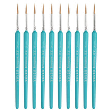 Load image into Gallery viewer, WeiZhuang Hook Line Pen Painting Hand-painted Watercolor Wolf Mint Hook Line Pen Painting Stroke Thin Line Brush, 10 PCS 00000 Dark Blue, 10 PCS 000 Dark Blue, 10 PCS 00 Dark Blue, 10 PCS 0 Dark Blue, 10 PCS 1 Dark Blue, 10 PCS 2 Dark Blue             ...