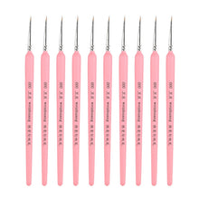 Load image into Gallery viewer, WeiZhuang Hook Line Pen Painting Hand-painted Watercolor Wolf Mint Hook Line Pen Painting Stroke Thin Line Brush, 10 PCS 00000 Dark Blue, 10 PCS 000 Dark Blue, 10 PCS 00 Dark Blue, 10 PCS 0 Dark Blue, 10 PCS 1 Dark Blue, 10 PCS 2 Dark Blue             ...