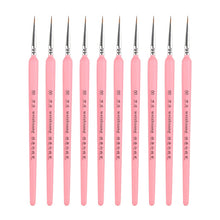 Load image into Gallery viewer, WeiZhuang Hook Line Pen Painting Hand-painted Watercolor Wolf Mint Hook Line Pen Painting Stroke Thin Line Brush, 10 PCS 00000 Dark Blue, 10 PCS 000 Dark Blue, 10 PCS 00 Dark Blue, 10 PCS 0 Dark Blue, 10 PCS 1 Dark Blue, 10 PCS 2 Dark Blue             ...