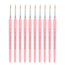 Load image into Gallery viewer, WeiZhuang Hook Line Pen Painting Hand-painted Watercolor Wolf Mint Hook Line Pen Painting Stroke Thin Line Brush, 10 PCS 00000 Dark Blue, 10 PCS 000 Dark Blue, 10 PCS 00 Dark Blue, 10 PCS 0 Dark Blue, 10 PCS 1 Dark Blue, 10 PCS 2 Dark Blue             ...