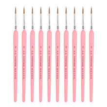 Load image into Gallery viewer, WeiZhuang Hook Line Pen Painting Hand-painted Watercolor Wolf Mint Hook Line Pen Painting Stroke Thin Line Brush, 10 PCS 00000 Dark Blue, 10 PCS 000 Dark Blue, 10 PCS 00 Dark Blue, 10 PCS 0 Dark Blue, 10 PCS 1 Dark Blue, 10 PCS 2 Dark Blue             ...