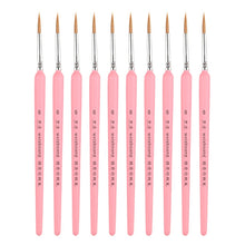 Load image into Gallery viewer, WeiZhuang Hook Line Pen Painting Hand-painted Watercolor Wolf Mint Hook Line Pen Painting Stroke Thin Line Brush, 10 PCS 00000 Dark Blue, 10 PCS 000 Dark Blue, 10 PCS 00 Dark Blue, 10 PCS 0 Dark Blue, 10 PCS 1 Dark Blue, 10 PCS 2 Dark Blue             ...