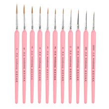 Load image into Gallery viewer, WeiZhuang Hook Line Pen Painting Hand-painted Watercolor Wolf Mint Hook Line Pen Painting Stroke Thin Line Brush, 10 PCS 00000 Dark Blue, 10 PCS 000 Dark Blue, 10 PCS 00 Dark Blue, 10 PCS 0 Dark Blue, 10 PCS 1 Dark Blue, 10 PCS 2 Dark Blue             ...