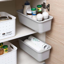 Load image into Gallery viewer, Wall-mounted Drawer Type Kitchen Spice Rack Perforation-free Household Cabinets &amp; Kitchenware Storage Rack, White, Gray