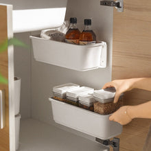 Load image into Gallery viewer, Wall-mounted Drawer Type Kitchen Spice Rack Perforation-free Household Cabinets &amp; Kitchenware Storage Rack, White, Gray