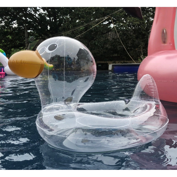 Y-100 Children Transparent Duck Shape Swimming Ring