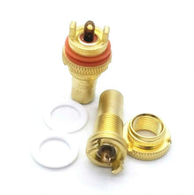Load image into Gallery viewer, 4 PCS CMC Copper RCA Female Audio Power Amplifier AV Audio Lotus Socket Terminal, Sand Gold Plated, Copper Plated, Rhodium Plated