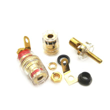 Load image into Gallery viewer, 10 PCS / 5 Pairs Crystal Transparent Binding Post Audio Engineering Panel Speaker Socket 4mm Banana Socket