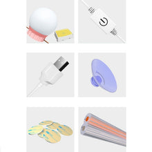 Load image into Gallery viewer, Mirror Front Light Dimmable Makeup Mirror USB Touch Control Light, 2 LEDs, 6  LEDs, 10  LEDs, 14  LEDs