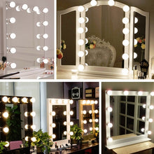 Load image into Gallery viewer, Mirror Front Light Dimmable Makeup Mirror USB Touch Control Light, 2 LEDs, 6  LEDs, 10  LEDs, 14  LEDs