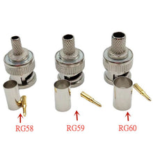 Load image into Gallery viewer, 5pcs Cold Pressed BNC Plug Wiring Head, 58, 59, 60