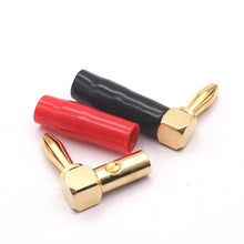 Load image into Gallery viewer, 2pcs 4mm Banana Plug L-shaped 90 Degree Soft Rubber Speaker Wiring Speaker Banana Head