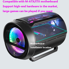 Load image into Gallery viewer, GAMEKM Genki Bomb Personality Gaming Internet Cafe Side Through Gaming Case USB 3.0 Water-cooled Desktop Computer Case, White, Pink, Black