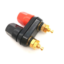 Load image into Gallery viewer, 10 PCS One-piece Speaker Two-position Hexagonal Power Amplifier Terminal Red and Black Power Hexagonal Dual-connection Terminal