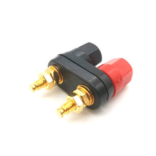 Load image into Gallery viewer, 10 PCS One-piece Speaker Two-position Hexagonal Power Amplifier Terminal Red and Black Power Hexagonal Dual-connection Terminal