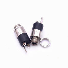 Load image into Gallery viewer, 50 PCS Headphone Jack 3.5 Audio Jack 3-pin with Nut Vertical Dual-channel ROHS