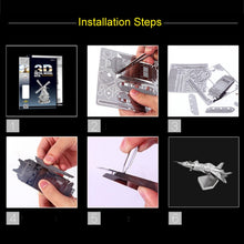 Load image into Gallery viewer, 3 PCS 3D Metal Assembly Model DIY Puzzle, Kepler Telescope, Lunar Module, Space Shuttle, Mars Probe, F22 Fighter