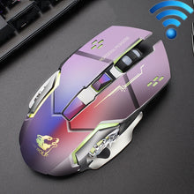 Load image into Gallery viewer, FREEDOM-WOLF X8 2400 DPI 6 Keys 2.4G Wireless Charging Silent Luminous Gaming Mechanical Mouse, X8 White, X8 Black, X8 Metal Grey, X8 Star Black