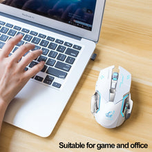 Load image into Gallery viewer, FREEDOM-WOLF X8 2400 DPI 6 Keys 2.4G Wireless Charging Silent Luminous Gaming Mechanical Mouse, X8 White, X8 Black, X8 Metal Grey, X8 Star Black