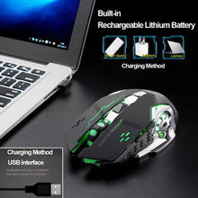 Load image into Gallery viewer, FREEDOM-WOLF X8 2400 DPI 6 Keys 2.4G Wireless Charging Silent Luminous Gaming Mechanical Mouse, X8 White, X8 Black, X8 Metal Grey, X8 Star Black