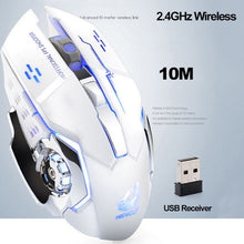 Load image into Gallery viewer, FREEDOM-WOLF X8 2400 DPI 6 Keys 2.4G Wireless Charging Silent Luminous Gaming Mechanical Mouse, X8 White, X8 Black, X8 Metal Grey, X8 Star Black