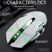 Load image into Gallery viewer, FREEDOM-WOLF X8 2400 DPI 6 Keys 2.4G Wireless Charging Silent Luminous Gaming Mechanical Mouse, X8 White, X8 Black, X8 Metal Grey, X8 Star Black