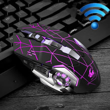 Load image into Gallery viewer, FREEDOM-WOLF X8 2400 DPI 6 Keys 2.4G Wireless Charging Silent Luminous Gaming Mechanical Mouse, X8 White, X8 Black, X8 Metal Grey, X8 Star Black