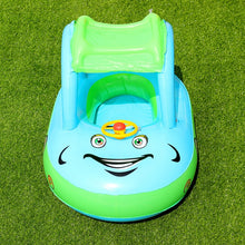 Load image into Gallery viewer, Sunshade and Sunscreen Baby Swimming Ring Car Boat Shape Inflatable Swimming Ring with Horn