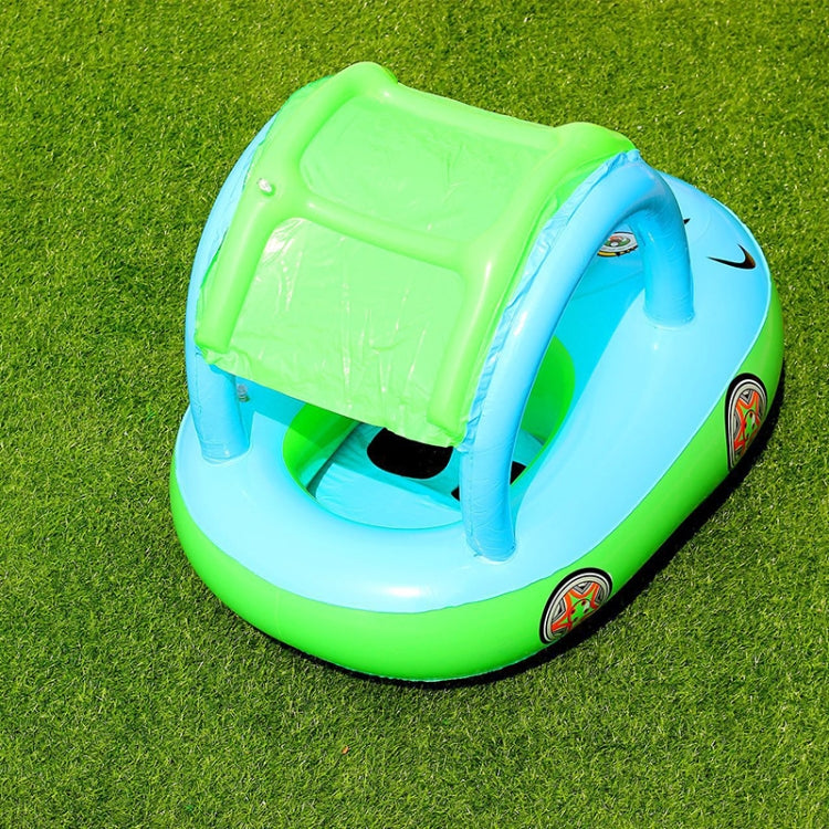 Sunshade and Sunscreen Baby Swimming Ring Car Boat Shape Inflatable Swimming Ring with Horn