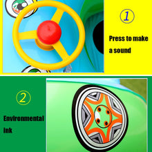 Load image into Gallery viewer, Sunshade and Sunscreen Baby Swimming Ring Car Boat Shape Inflatable Swimming Ring with Horn