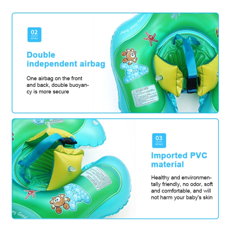 Cartoon Animal Pattern Children Swimming Ring Inflatable Baby Lying Ring Lifebuoy