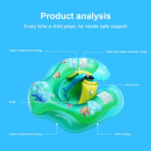 Load image into Gallery viewer, Cartoon Animal Pattern Children Swimming Ring Inflatable Baby Lying Ring Lifebuoy
