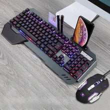 Load image into Gallery viewer, 618 Internet Cafe Game Manipulator Keyboard and Mouse Set, Cable Length: 1.6m, Black, Silver White