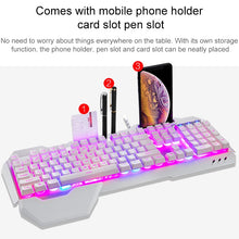 Load image into Gallery viewer, 618 Internet Cafe Game Manipulator Keyboard and Mouse Set, Cable Length: 1.6m, Black, Silver White