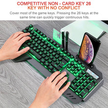 Load image into Gallery viewer, 618 Internet Cafe Game Manipulator Keyboard and Mouse Set, Cable Length: 1.6m, Black, Silver White