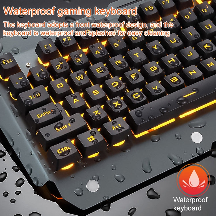 618 Internet Cafe Game Manipulator Keyboard and Mouse Set, Cable Length: 1.6m, Black, Silver White