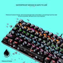 Load image into Gallery viewer, LEAVEN K550 87 Keys Green Shaft Gaming Athletic Office Notebook Punk Mechanical Keyboard, Cable Length: 1.8m, Black, White, Pink, Blue