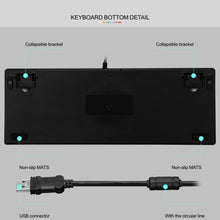 Load image into Gallery viewer, LEAVEN K550 87 Keys Green Shaft Gaming Athletic Office Notebook Punk Mechanical Keyboard, Cable Length: 1.8m, Black, White, Pink, Blue