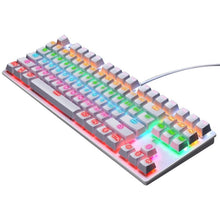 Load image into Gallery viewer, LEAVEN K550 87 Keys Green Shaft Gaming Athletic Office Notebook Punk Mechanical Keyboard, Cable Length: 1.8m, Black, White, Pink, Blue