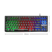 Load image into Gallery viewer, ZIYOULANG K16 87 Keys Colorful Mixed Light Gaming Notebook Manipulator Keyboard, Cable Length: 1.5m, K16