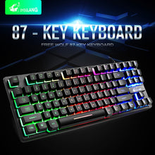 Load image into Gallery viewer, ZIYOULANG K16 87 Keys Colorful Mixed Light Gaming Notebook Manipulator Keyboard, Cable Length: 1.5m, K16