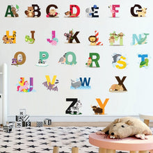 Load image into Gallery viewer, SY301 Cartoon Animal 26 English Letter Children Room Wall Stickers