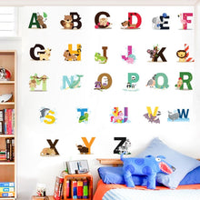 Load image into Gallery viewer, SY301 Cartoon Animal 26 English Letter Children Room Wall Stickers