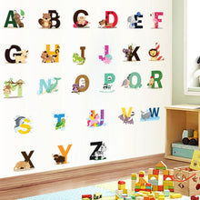 Load image into Gallery viewer, SY301 Cartoon Animal 26 English Letter Children Room Wall Stickers