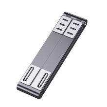 Load image into Gallery viewer, Metal Laptop Stand Computer Cooling Folding Mini Flat Raised Bracket, Gray, Silver