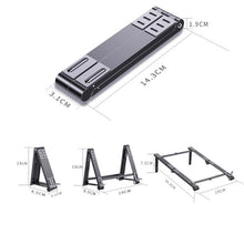 Load image into Gallery viewer, Metal Laptop Stand Computer Cooling Folding Mini Flat Raised Bracket, Gray, Silver