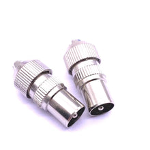 Load image into Gallery viewer, 50 PCS Metal Antenna TV Plug Video Radio Frequency Cable Plug RF Male Head